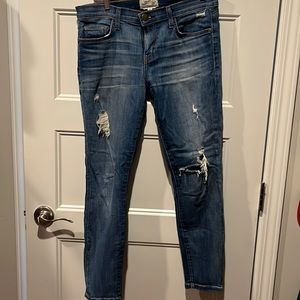 Current/ Elliott blue jeans size 29 distressed and torn (came that way)